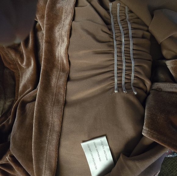 NWT Sophie Rue Leather Red Velvet Blazer Jacket – Size XS - Picture 8 of 11